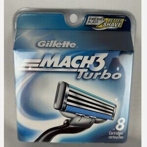 SEALED 2001 Gillette Mach 3 Turbo Razor Cartridges 8 Pack Vintage